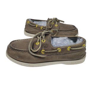 Sperry kid loafer shoe size boy 10.5 UK 10 Eu 28 grey  Solid leather